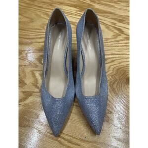 Stuart Weitzman Heels Womens 10 Blue Slip On Sparkle High Stiletto Heel Pump S35